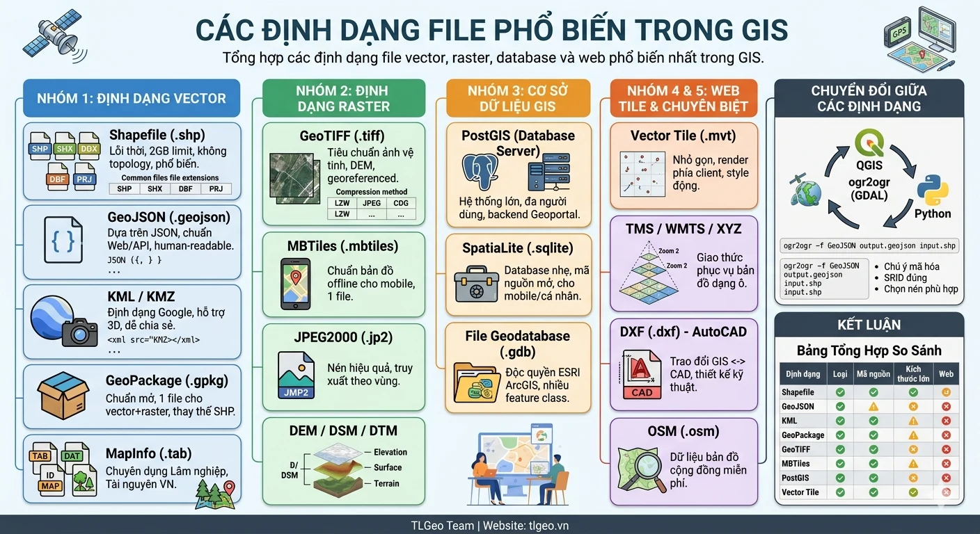 Tổng quan các định dạng file GIS