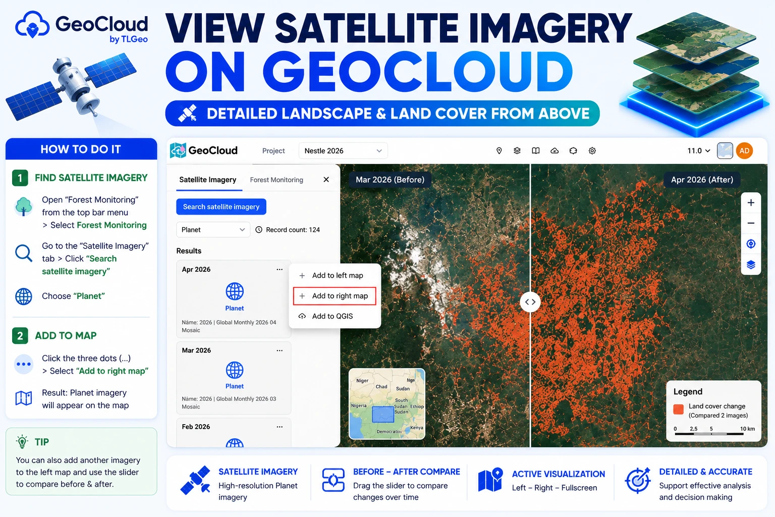 View Satellite Imagery on GeoCloud