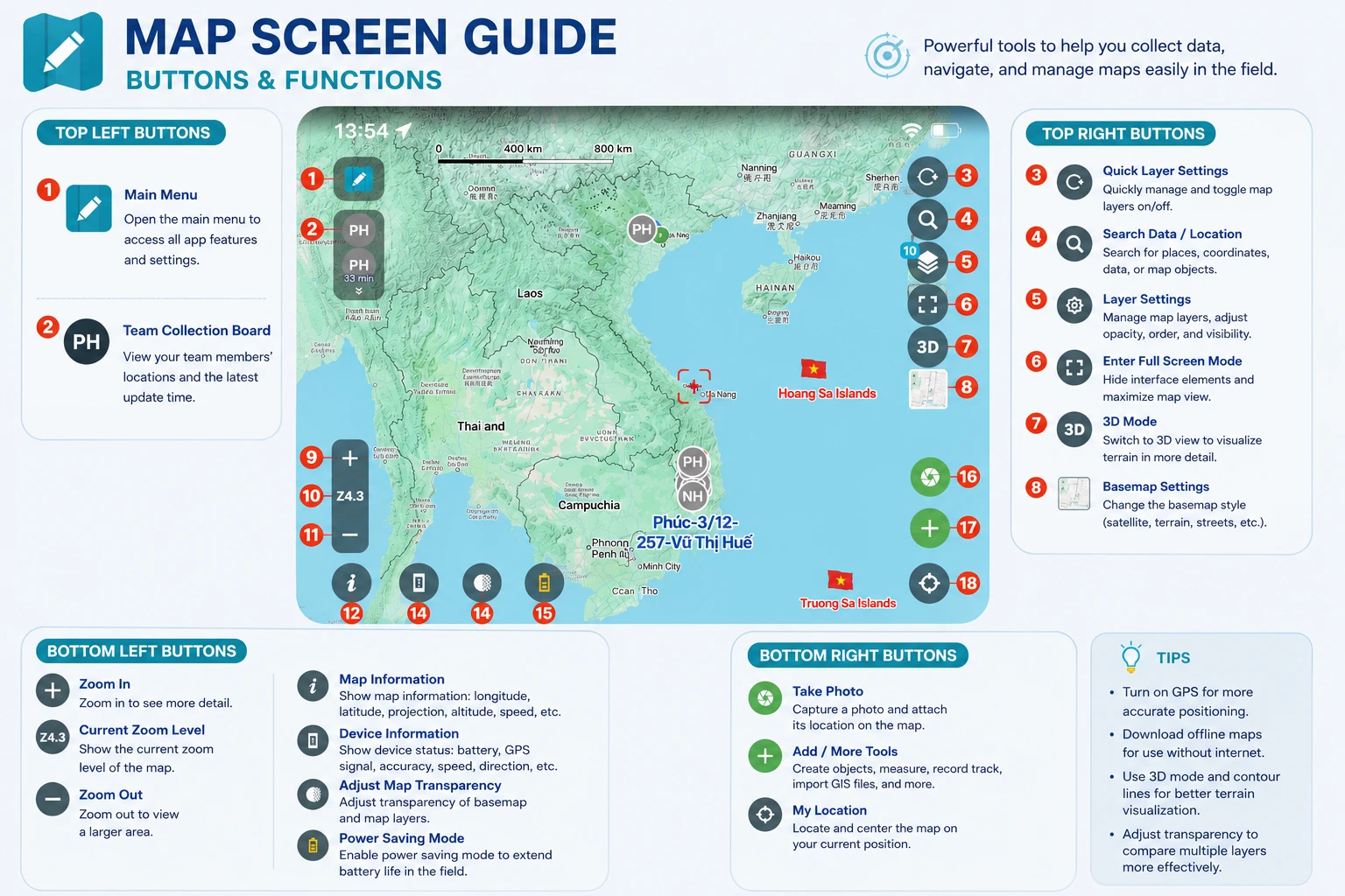 Geocollect Map Screen